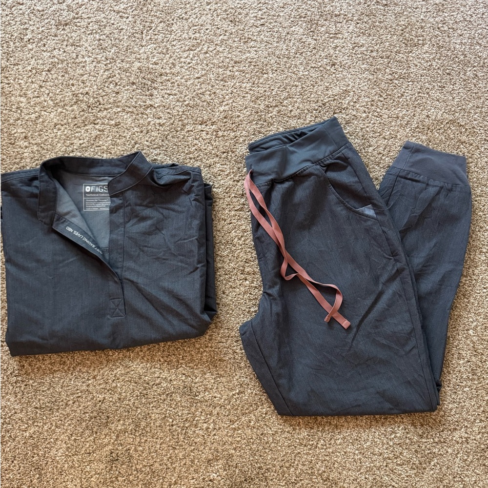 FIGS Denim Scrub Set